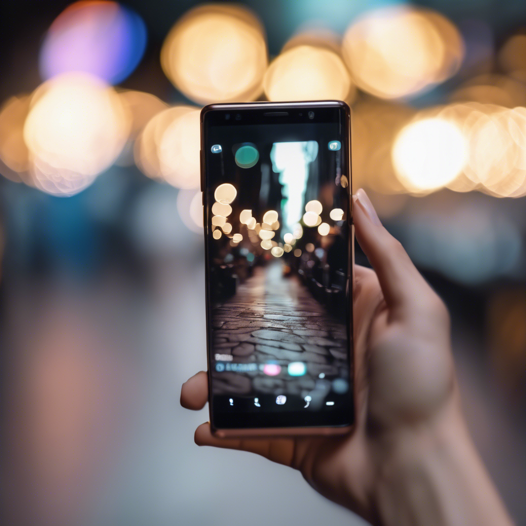 a cellphone on a black surface